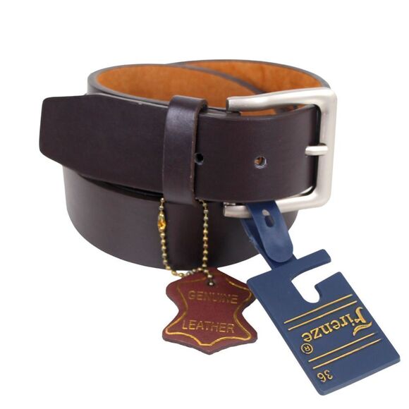 NWT Firenze BLACK GENUINE LEATHER 1 3/8"Wd CASUAL DRESS MEN'S BELT Sz 36 (I59 - Picture 1 of 12